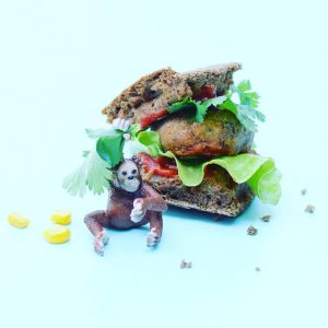 Vegan corn burger