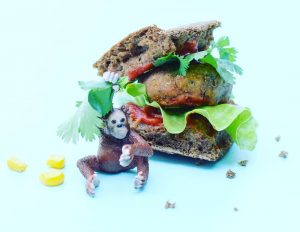 vegan corn burger